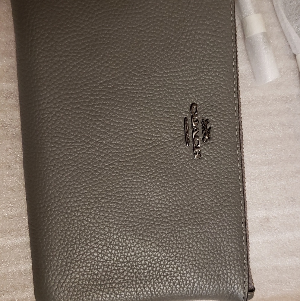 Coach leather clutch